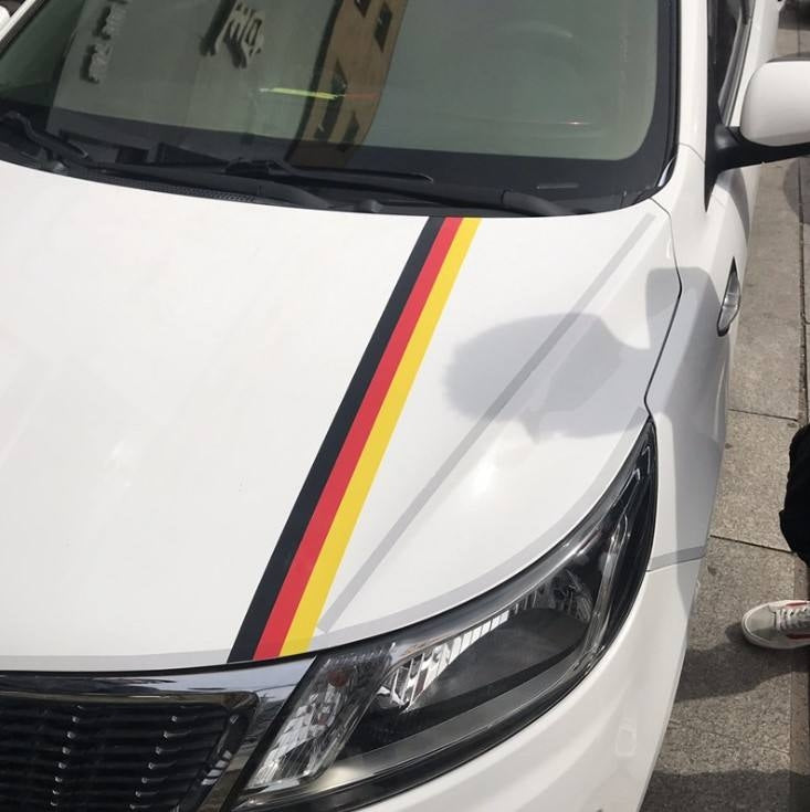 Flag Striped Car Hood Vinyl Sticker Body Decal(germany) - Decorative Sticker by PMC TechLife | Online Shopping South Africa | PMC TechLife | Buy Now Pay Later Mobicred