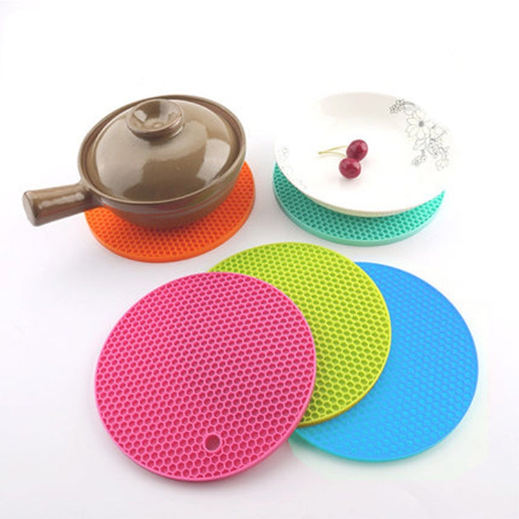 Honeycomb Silicone Round Non-slip Heat Resistant Mat, Size: 18x18x0.8cm(Coffee) - Insulation by PMC TechLife | Online Shopping South Africa | PMC TechLife | Buy Now Pay Later Mobicred