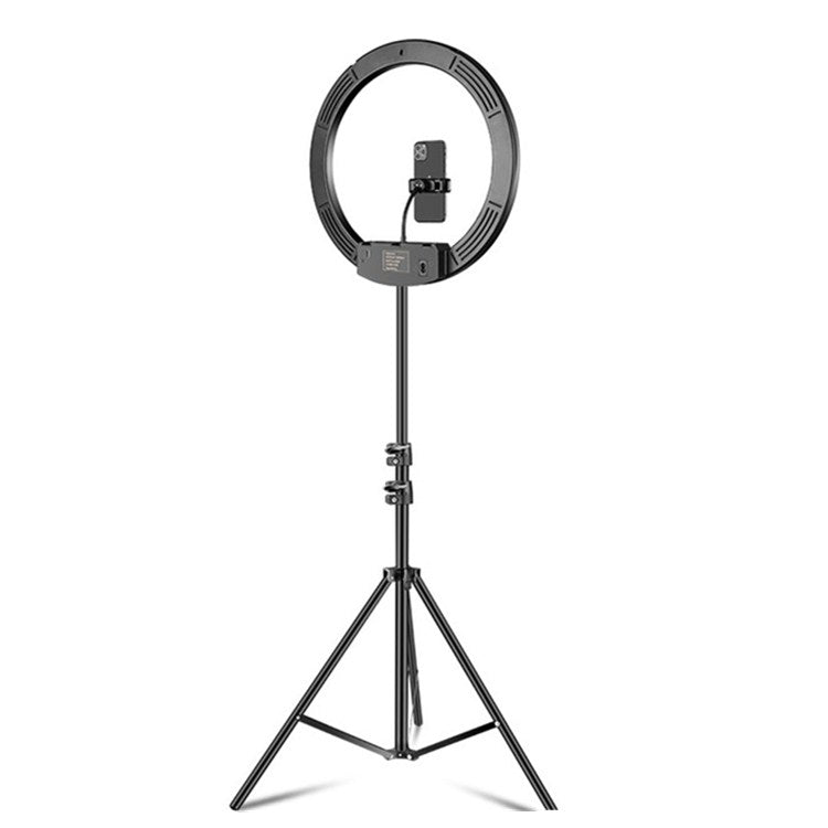 18 inch+ Phone Clip Dimmable Color Temperature LED Ring Fill Light Live Broadcast Set With 2.1m Tripod Mount, CN Plug - Ring Light by PMC TechLife | Online Shopping South Africa | PMC TechLife | Buy Now Pay Later Mobicred