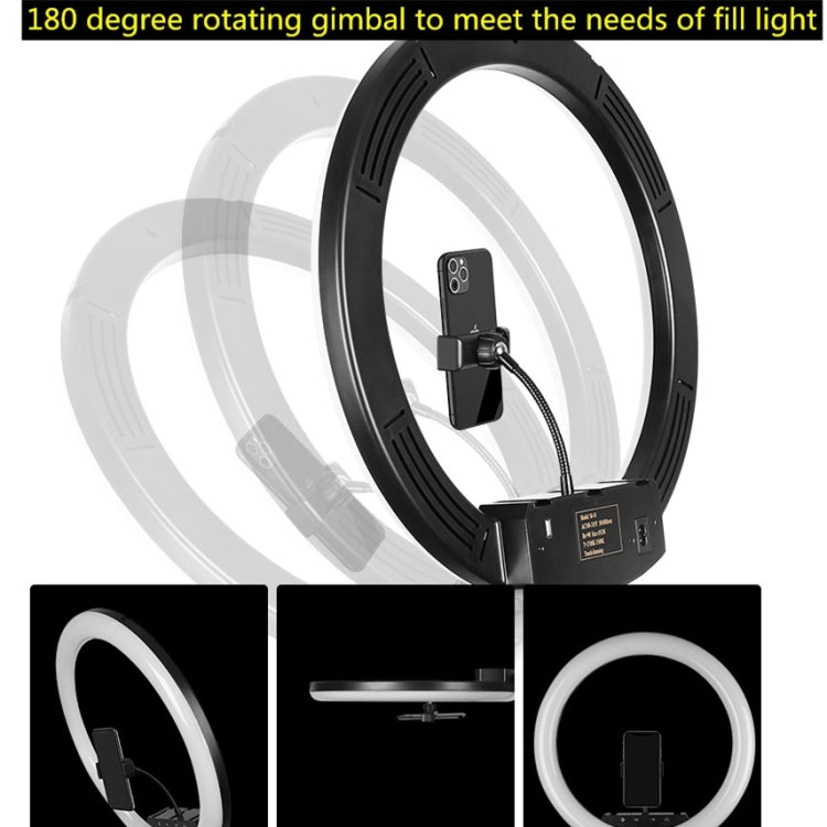 18 inch+ Phone Clip Dimmable Color Temperature LED Ring Fill Light Live Broadcast Set With 2.1m Tripod Mount, CN Plug - Ring Light by PMC TechLife | Online Shopping South Africa | PMC TechLife | Buy Now Pay Later Mobicred