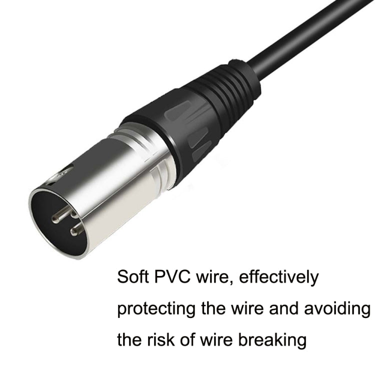 6.35mm Caron Male To XLR 2pin Balance Microphone Audio Cable Mixer Line, Size:10m - Microphone Audio Cable & Connector by PMC TechLife | Online Shopping South Africa | PMC TechLife | Buy Now Pay Later Mobicred