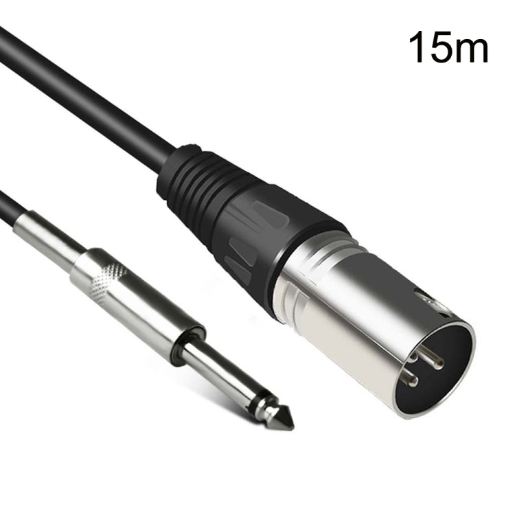 6.35mm Caron Male To XLR 2pin Balance Microphone Audio Cable Mixer Line, Size:15m - Microphone Audio Cable & Connector by PMC TechLife | Online Shopping South Africa | PMC TechLife | Buy Now Pay Later Mobicred