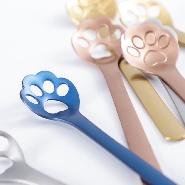 Stainless Steel Creative Cat Claw Coffee Spoon Dessert Cake Spoon, Style:Cat Claw Spoon, Color:Colorful - free shipping - PMC TechLife - Order now!