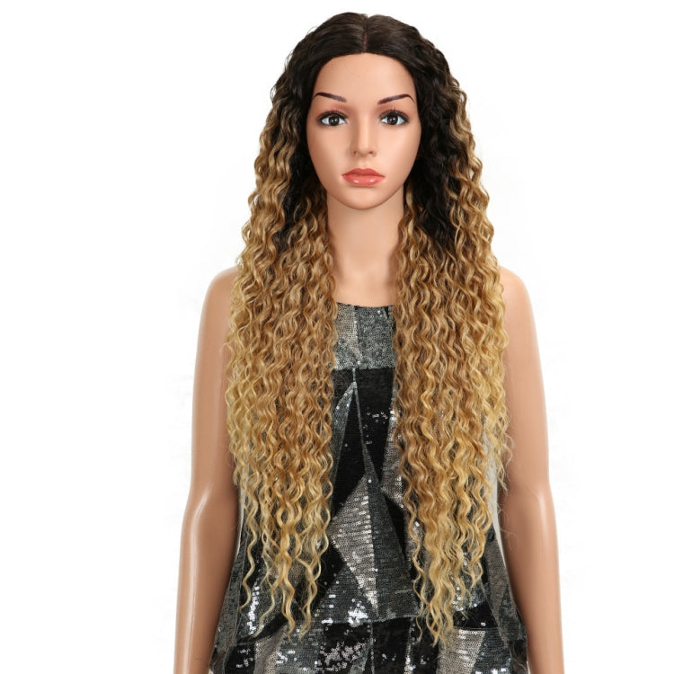 Long Curly Hairpiece High Temperature Fiber Hair 23 Inch Natural Blonde Synthetic Lace Front Wigs( SX282 4T27 Small wig) - free shipping - PMC TechLife - Order now!