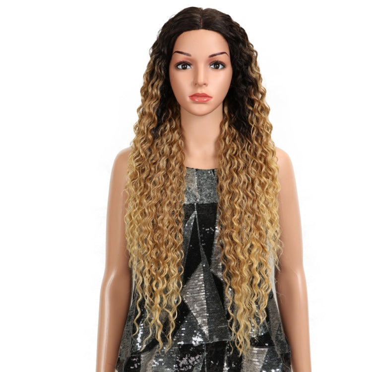 Long Curly Hairpiece High Temperature Fiber Hair 23 Inch Natural Blonde Synthetic Lace Front Wigs( SX282 4T27 Small wig) - free shipping - PMC TechLife - Order now!