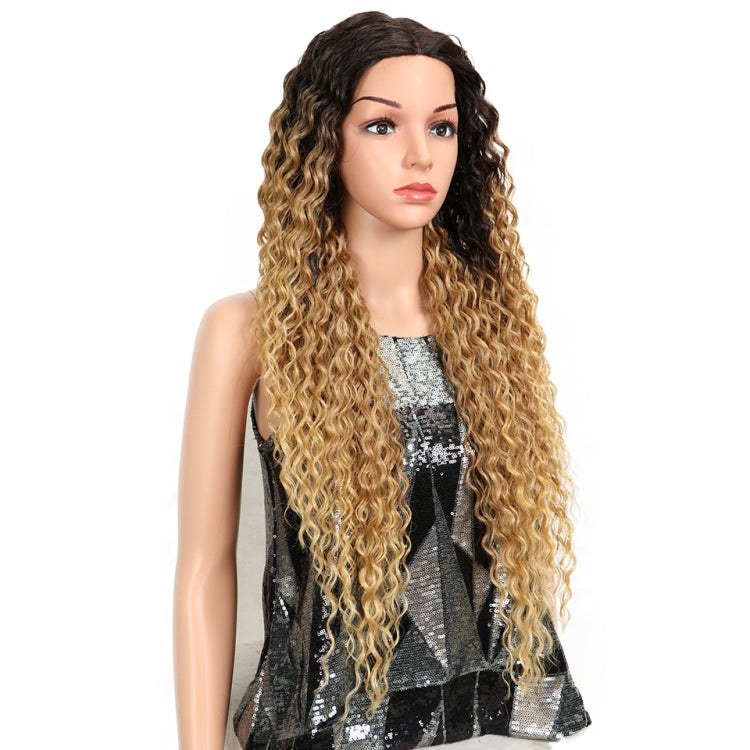 Long Curly Hairpiece High Temperature Fiber Hair 23 Inch Natural Blonde Synthetic Lace Front Wigs( SX282 4T27 Small wig) - free shipping - PMC TechLife - Order now!