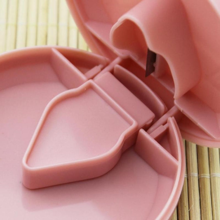 Round Medicine Cutter Stainless Steel Blade Plastic Medicine Dispensing Box(Pink) - free shipping - PMC TechLife - Order now!