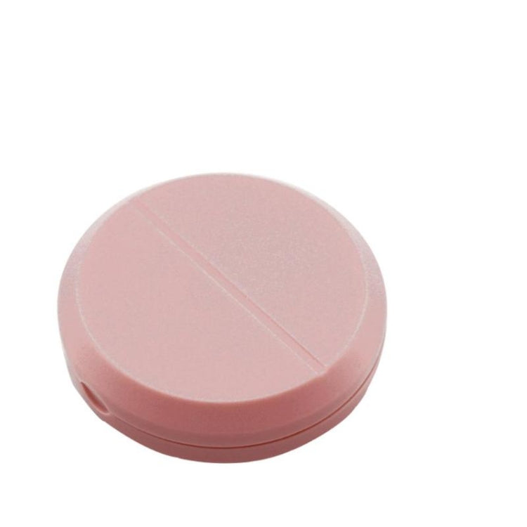 Round Medicine Cutter Stainless Steel Blade Plastic Medicine Dispensing Box(Pink) - free shipping - PMC TechLife - Order now!