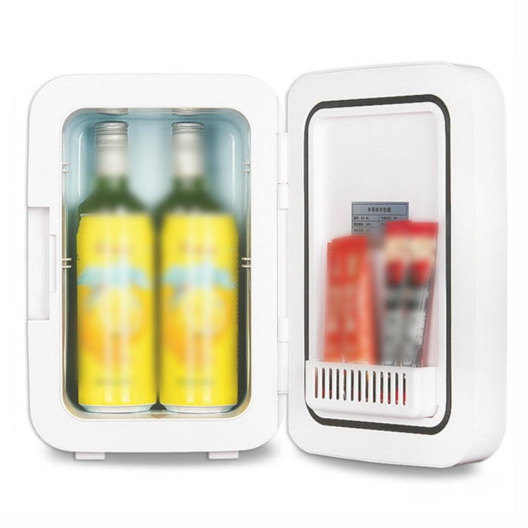 Somate SMT-8L Digital Display Car Home Dual-use Mini Refrigerator, Color:White Tempering Door, Specification:CN Plug - free shipping - PMC TechLife - Order now!