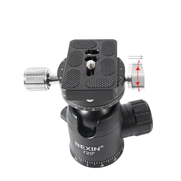 BEXIN 720 Degree Rotation Panoramic Aluminum Alloy Tripod Ball Head with Quick Release Plate - free shipping - PMC TechLife - Order now!