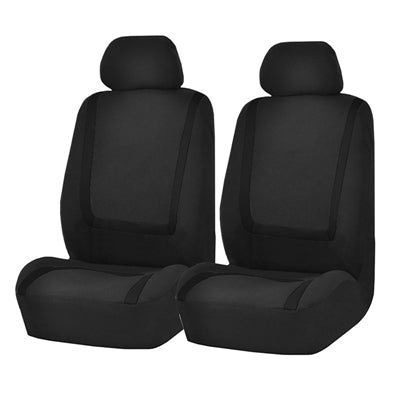 Universal Car Seat Cover Polyester Fabric Automobile Seat Covers Car Seat Cover Vehicle Seat Protector Interior Accessories 4pcs Set Black - Seat Accessories by PMC TechLife | Online Shopping South Africa | PMC TechLife | Buy Now Pay Later Mobicred