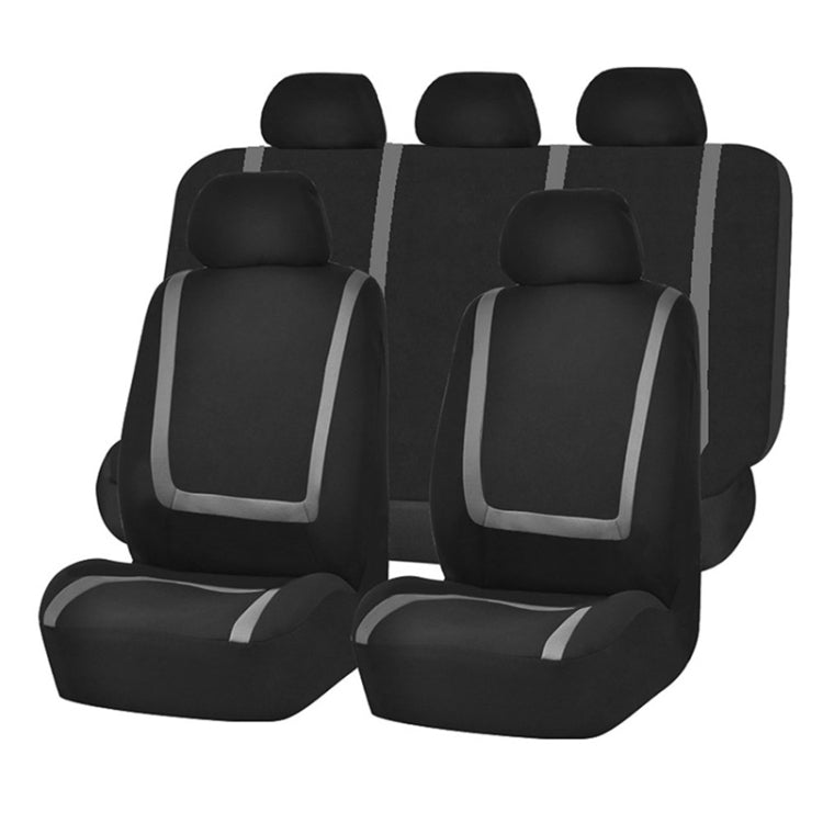 Universal Car Seat Cover Polyester Fabric Automobile Seat Covers Car Seat Cover Vehicle Seat Protector Interior Accessories 4pcs Set Black - Seat Accessories by PMC TechLife | Online Shopping South Africa | PMC TechLife | Buy Now Pay Later Mobicred