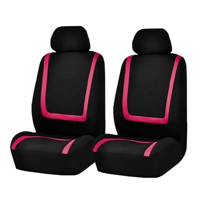 Universal Car Seat Cover Polyester Fabric Automobile Seat Covers Car Seat Cover Vehicle Seat Protector Interior Accessories 4pcs Set Pink - Seat Accessories by PMC TechLife | Online Shopping South Africa | PMC TechLife | Buy Now Pay Later Mobicred