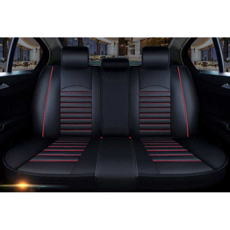 Universal PU Leather Car Seat Cover Black Red - Seat Accessories by PMC TechLife | Online Shopping South Africa | PMC TechLife | Buy Now Pay Later Mobicred