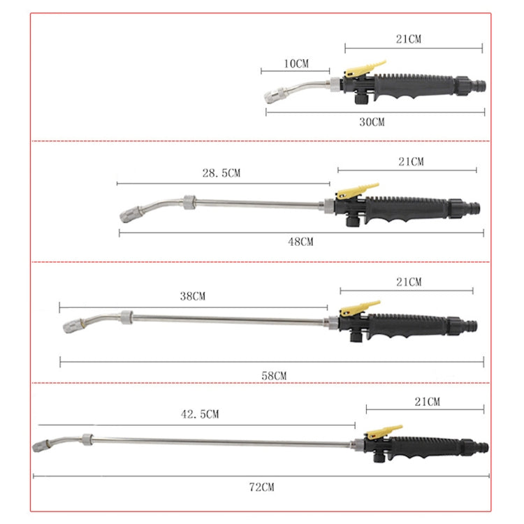 Garden Water Guns Stainless Steel Multifunction High Pressure Car Wash Spray Nozzle Hose Wand, Specification:72cm - Watering & Irrigation by PMC TechLife | Online Shopping South Africa | PMC TechLife | Buy Now Pay Later Mobicred