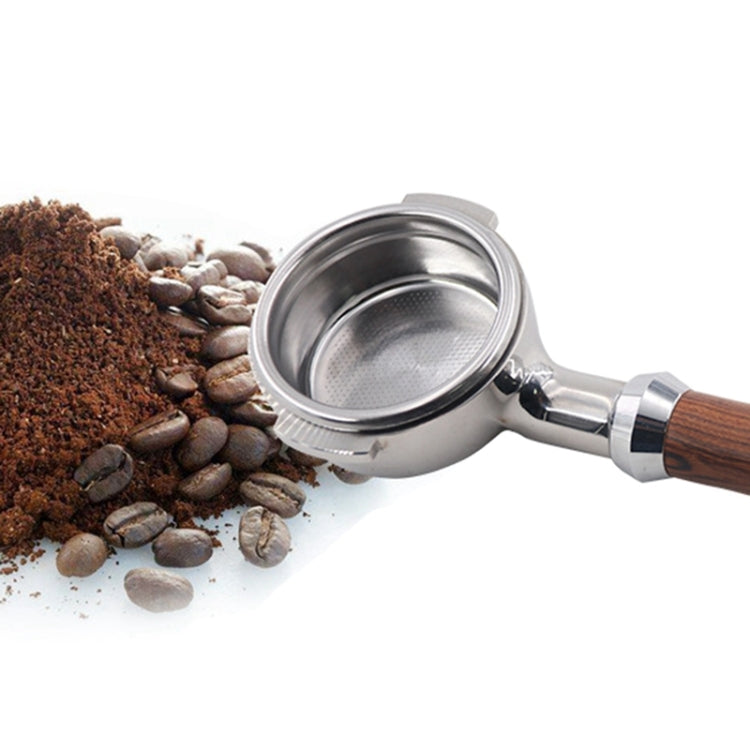 Stainless Steel Coffee Machine Filter Bracket Coffee Bottomless Wooden Handle - free shipping - PMC TechLife - Order now!