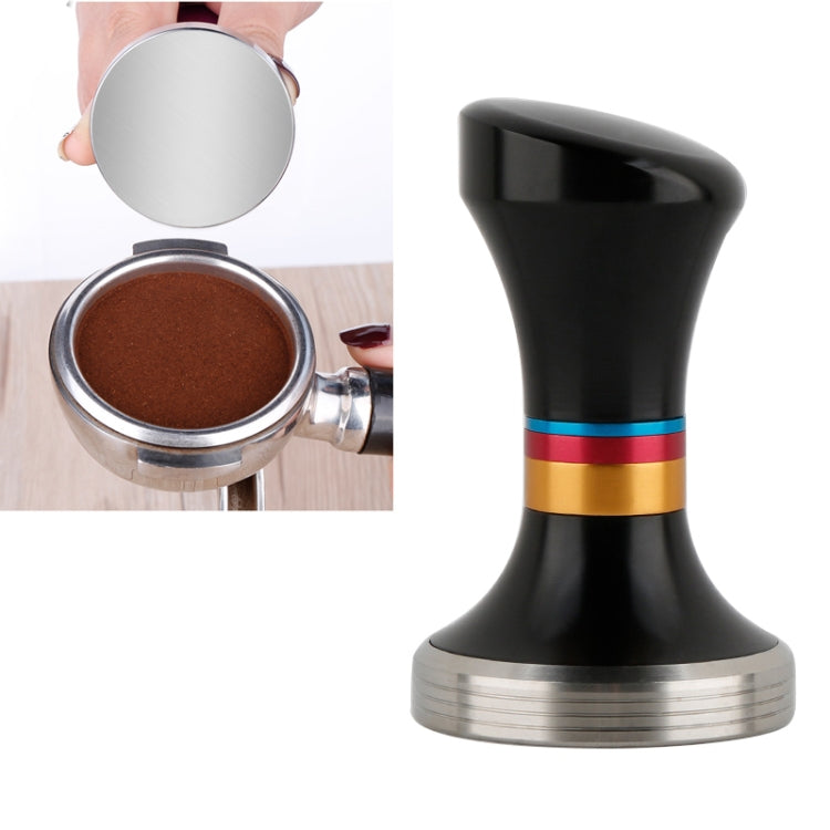 58mm CoffeeTamper Stainless Steel Coffee Powder Hammer Flat Base Powder Press(Black) - free shipping - PMC TechLife - Order now!