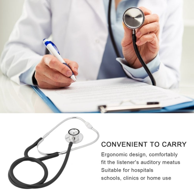Double-sided Stethoscope Single Tube Doctors Nurse Professional Cardiology Stethoscope Aluminium Alloy Chestpiece(Black) - free shipping - PMC TechLife - Order now!