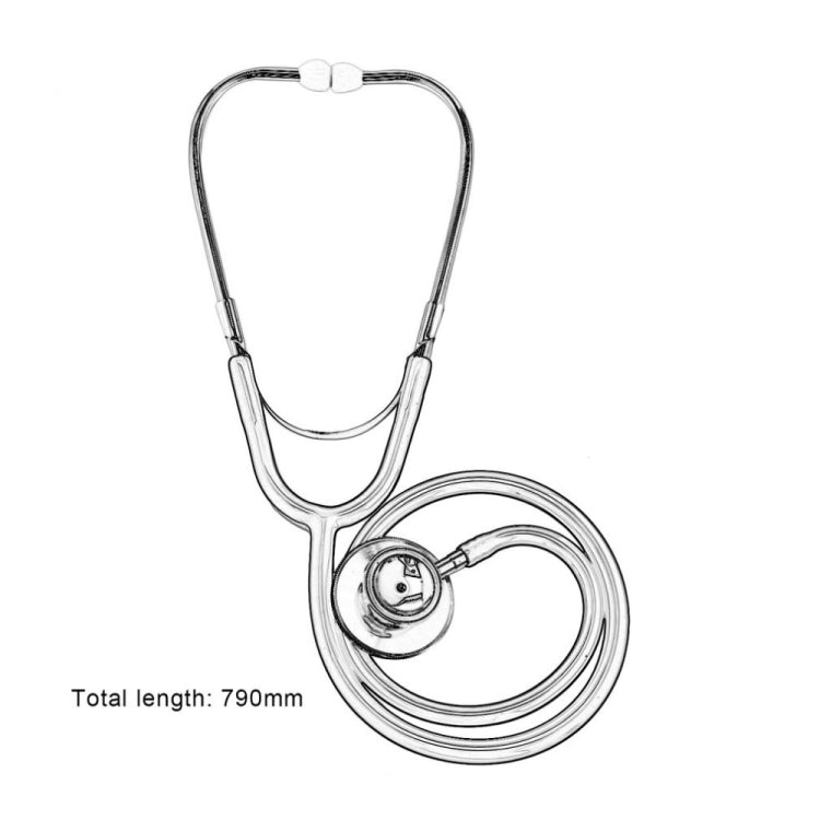 Double-sided Stethoscope Single Tube Doctors Nurse Professional Cardiology Stethoscope Aluminium Alloy Chestpiece(Black) - free shipping - PMC TechLife - Order now!
