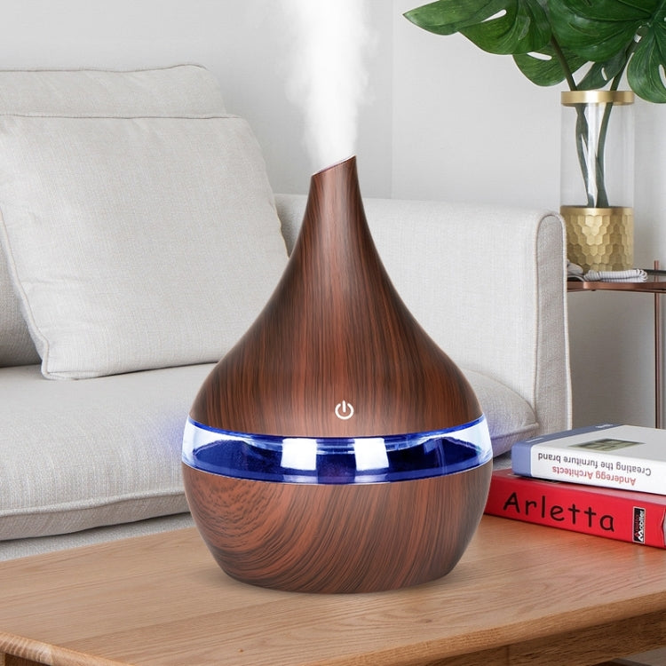 300ml USB Electric Aroma Air Diffuser Wood Ultrasonic Air Humidifier Essential Oil Aromatherapy Cool Mist Maker(Flat Mouth Deep Wood Grain) - free shipping - PMC TechLife - Order now!