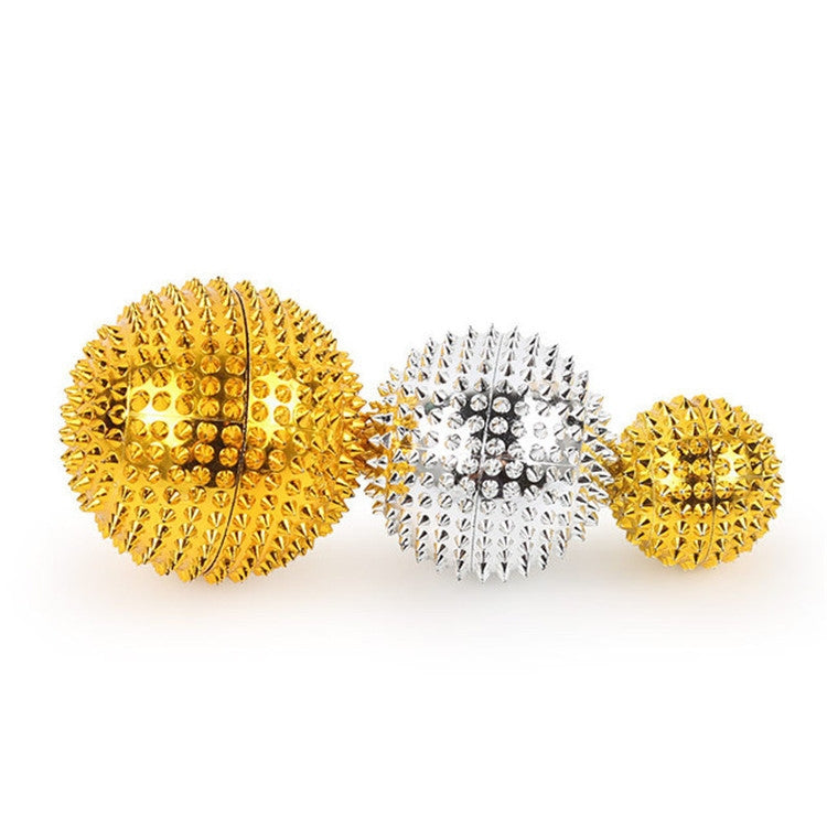 1 Pair Magnetic Massage Ball Relax Muscle Finger Plantar Pressure Massage Stab Ball, Size:5.6cm(Gold) - free shipping - PMC TechLife - Order now!