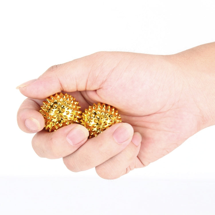 1 Pair Magnetic Massage Ball Relax Muscle Finger Plantar Pressure Massage Stab Ball, Size:5.6cm(Gold) - free shipping - PMC TechLife - Order now!