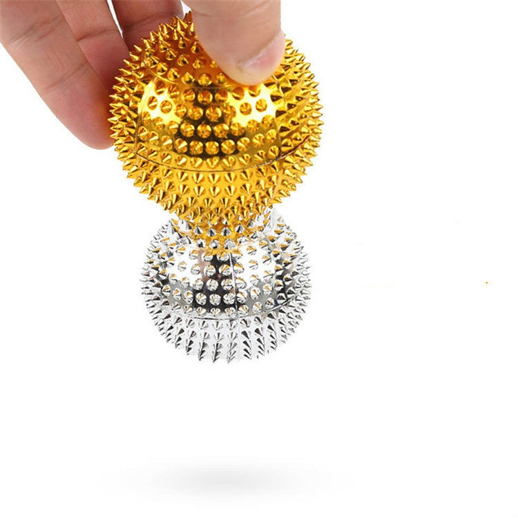 1 Pair Magnetic Massage Ball Relax Muscle Finger Plantar Pressure Massage Stab Ball, Size:5.6cm(Silver) - free shipping - PMC TechLife - Order now!
