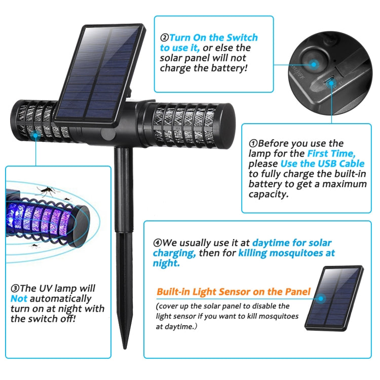 Solar Mosquito Killer Outdoor Waterproof Garden Light Villa Outdoor Mosquito Trap - Outdoor Insect Repellent by PMC TechLife | Online Shopping South Africa | PMC TechLife | Buy Now Pay Later Mobicred