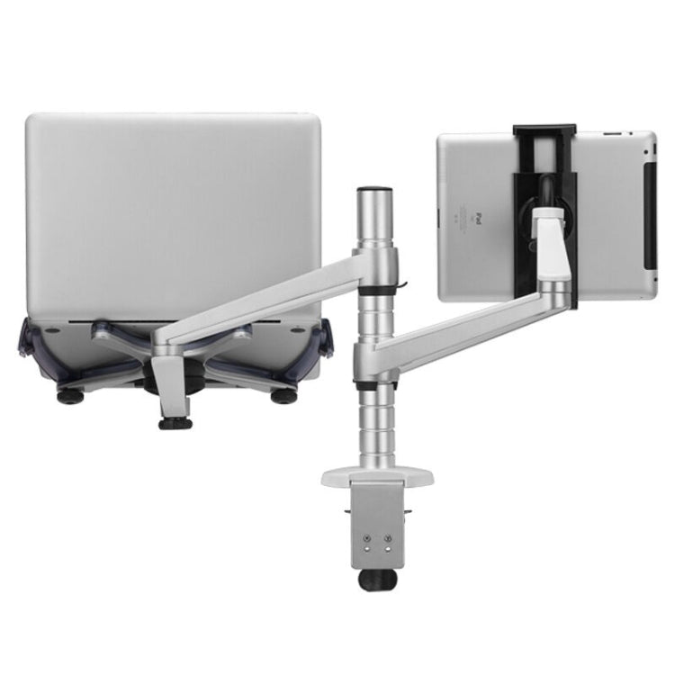 OA-9X Aluminum Alloy Height Adjustable Universal Rotation Double Arm Holder Notebook Tablet Combination Stand - Laptop Stand by PMC TechLife | Online Shopping South Africa | PMC TechLife