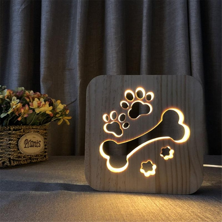 Creative Shape Wooden Night Lamp Bedroom Decoration Warm Light LED(Bones) - Novelty Lighting by PMC TechLife | Online Shopping South Africa | PMC TechLife | Buy Now Pay Later Mobicred