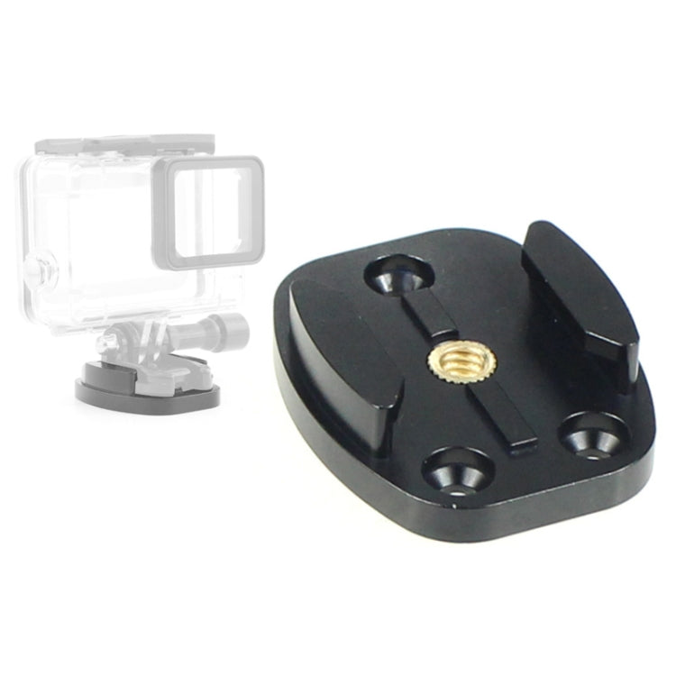 4 Holes Aluminum Quick Release Tripod Mount Base For Sports Camera, Color: Black Embedded Nut - Helmet Mount by PMC TechLife | Online Shopping South Africa | PMC TechLife | Buy Now Pay Later Mobicred
