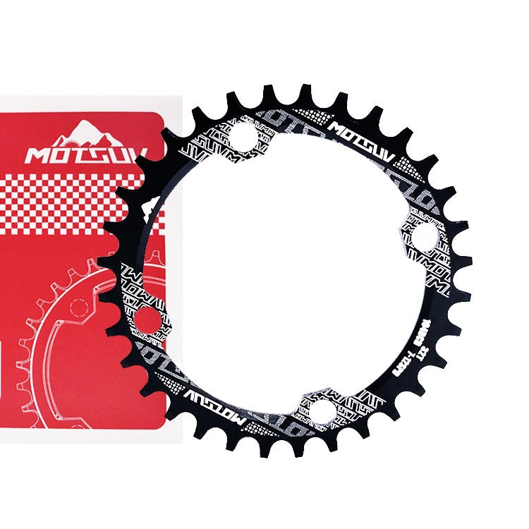 MOTSUV Narrow Wide Chainring MTB  Bicycle 104BCD Tooth Plate Parts(Black) - Bicycle Brake Parts by PMC TechLife | Online Shopping South Africa | PMC TechLife | Buy Now Pay Later Mobicred