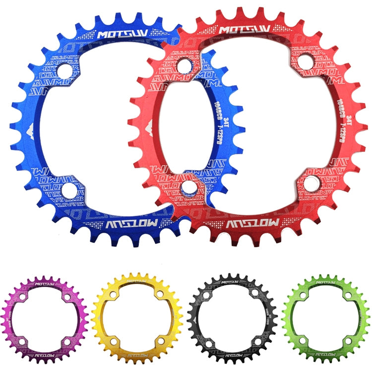 MOTSUV Narrow Wide Chainring MTB  Bicycle 104BCD Tooth Plate Parts(Red) - free shipping - PMC TechLife - Order now!