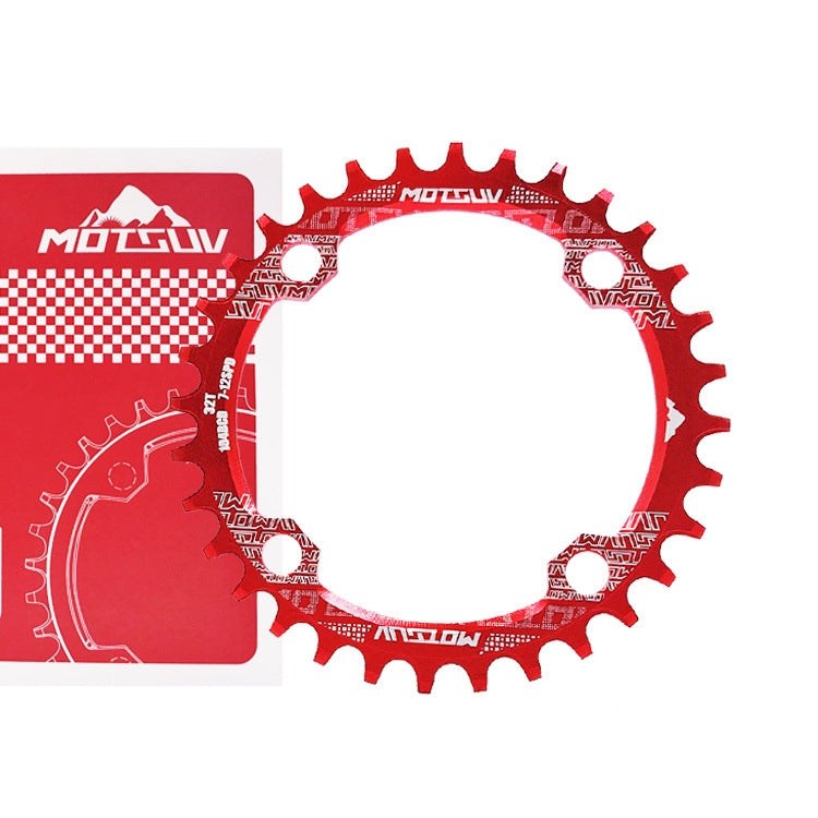 MOTSUV Narrow Wide Chainring MTB  Bicycle 104BCD Tooth Plate Parts(Red) - free shipping - PMC TechLife - Order now!