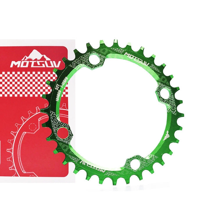 MOTSUV Narrow Wide Chainring MTB  Bicycle 104BCD Tooth Plate Parts(Green) - Bicycle Brake Parts by MOTSUV | Online Shopping South Africa | PMC TechLife | Buy Now Pay Later Mobicred