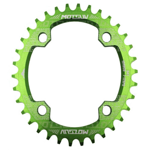 MOTSUV Narrow Wide Chainring MTB  Bicycle 104BCD Tooth Plate Parts(Green) - Bicycle Brake Parts by PMC TechLife | Online Shopping South Africa | PMC TechLife | Buy Now Pay Later Mobicred