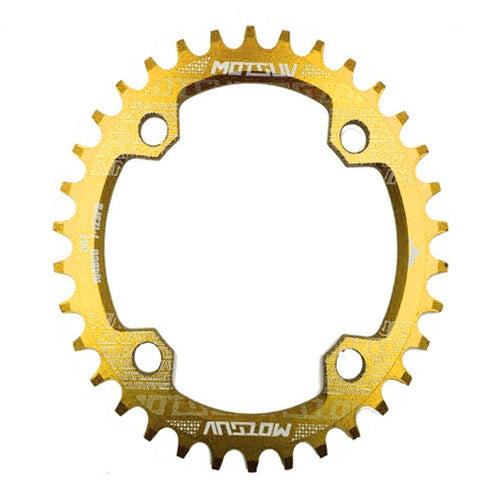 MOTSUV Narrow Wide Chainring MTB  Bicycle 104BCD Tooth Plate Parts(Yellow) - free shipping - PMC TechLife - Order now!
