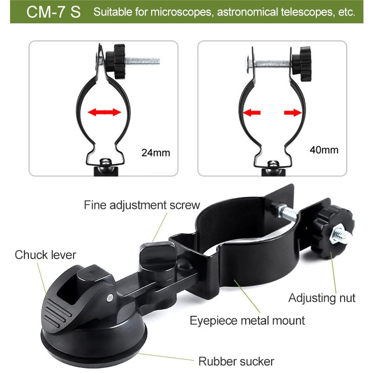 Eyeskey  Universal Mobile Phone Photograph Holder Clip Microscope Astronomical Telescope Clip(CM-7 S) - Accessories by Eyeskey | Online Shopping South Africa | PMC TechLife | Buy Now Pay Later Mobicred