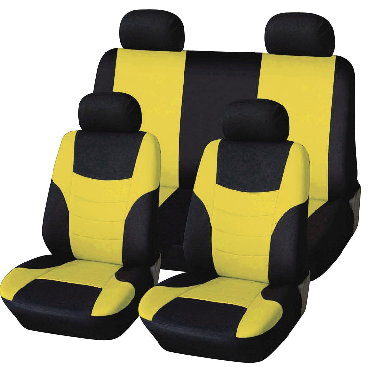 Universal Car Seat Cover Personality Stitching Automotive Chairs Protective Sleeve Cloth Automobile Seats Covers(Yellow) - Seat Accessories by PMC TechLife | Online Shopping South Africa | PMC TechLife | Buy Now Pay Later Mobicred