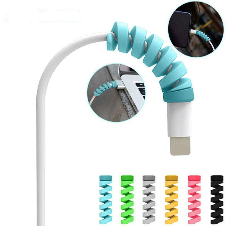 4pcs Spiral Style Silicone Data Cable Protective Cover Anti-wire Break Winder(Pink) - Cable Organizer by PMC Jewellery | Online Shopping South Africa | PMC Jewellery | Buy Now Pay Later Mobicred