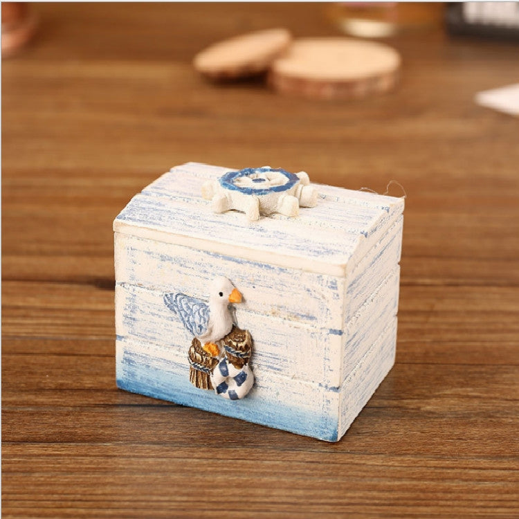 Wooden Pirate Jewellery Storage Box Case Holder Vintage Desk Storage Box(Seagull) - free shipping - PMc TechLife - Order now!