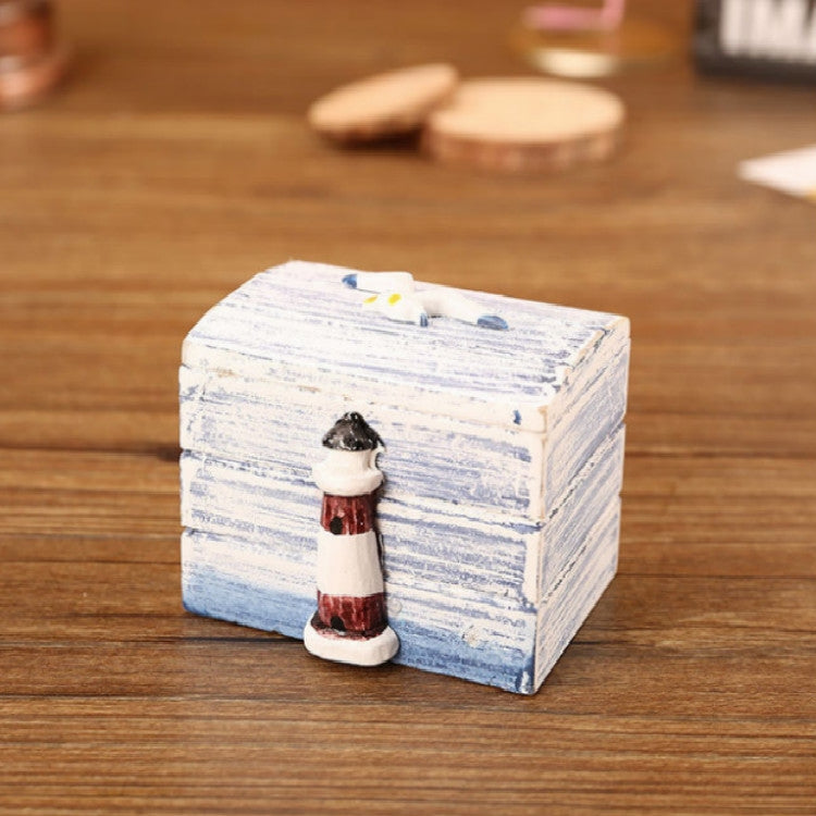 Wooden Pirate Jewellery Storage Box Case Holder Vintage Desk Storage Box(Lighthouse) - free shipping - PMc TechLife - Order now!