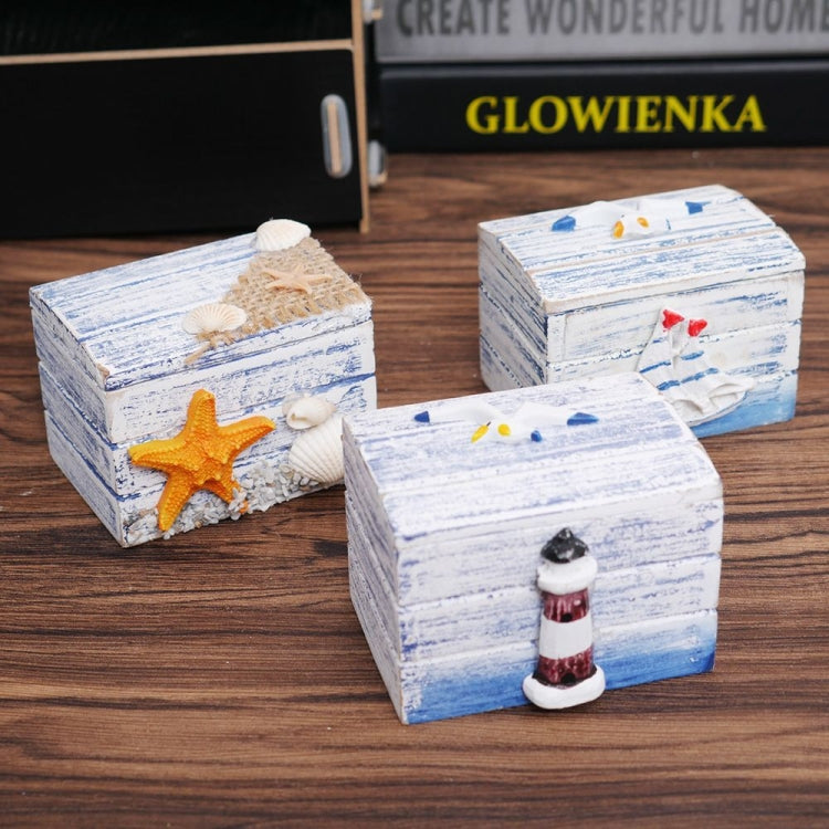 Wooden Pirate Jewellery Storage Box Case Holder Vintage Desk Storage Box(Lighthouse) - free shipping - PMc TechLife - Order now!