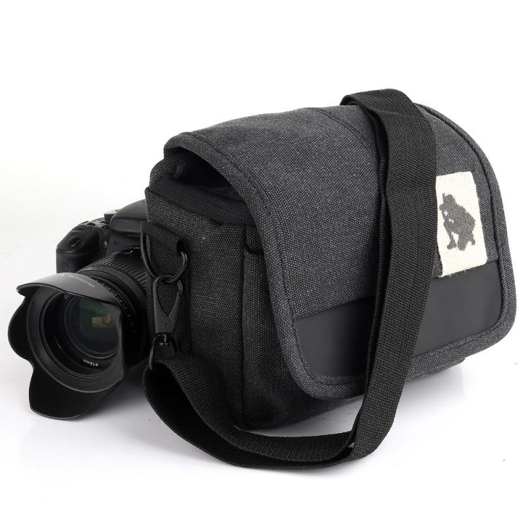 Universal DSLR Camera Shoulder Bag Canvas Photo Handbag, External size: 19 x 17 x 10mm(Black) - free shipping - PMC TechLife - Order now!