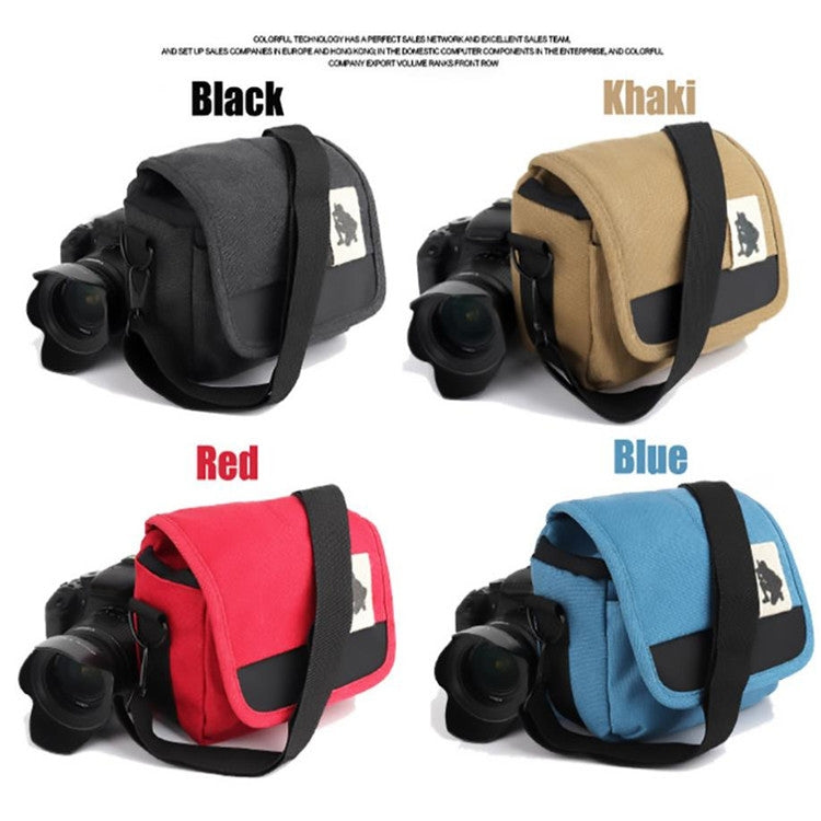 Universal DSLR Camera Shoulder Bag Canvas Photo Handbag, External size: 19 x 17 x 10mm(Black) - free shipping - PMC TechLife - Order now!