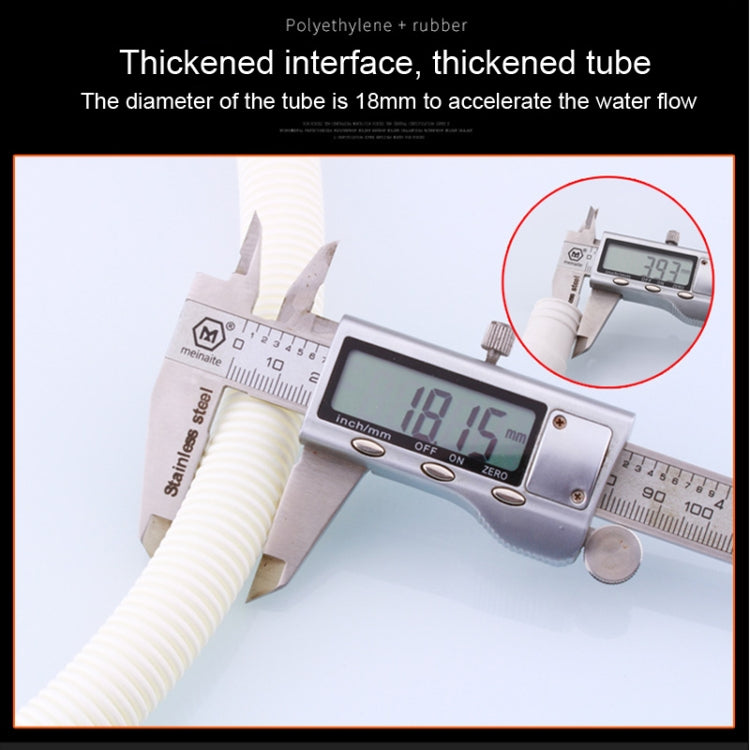 18mm Diameter Plastic Drain Pipe Water Outlet Extension Hose with Clamp for Semi-automatic Washing Machine / Air Conditioner, Size:1m Length - Air Conditioning & Accessories by PMC TechLife | Online Shopping South Africa | PMC TechLife | Buy Now Pay Later Mobicred