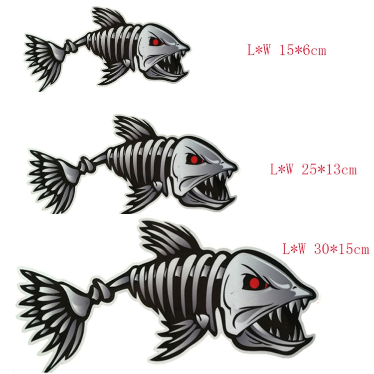 10 PCS Horror Skeleton Shark Fishing Daren Cover Scratch Reflective Waterproof Personality Body Sticker 30*15cm - Decorative Sticker by PMC TechLife | Online Shopping South Africa | PMC TechLife | Buy Now Pay Later Mobicred