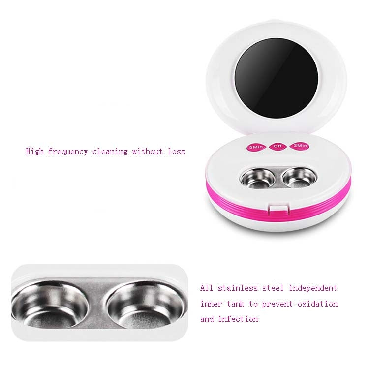 Jie Kang Contact Lens Cleaner and Contact Lens Automatic Cleaning Machine Box(Rose Red White) - free shipping - PMC TechLife - Order now!