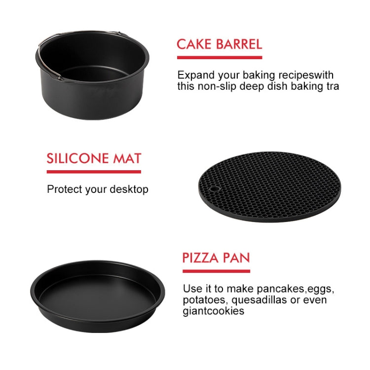 9 inch 12 in 1 Baking Grill Fryer Pan Air Fryer Accessories for 5.3QT-6.8QTup - free shipping - PMC TechLife - Order now!