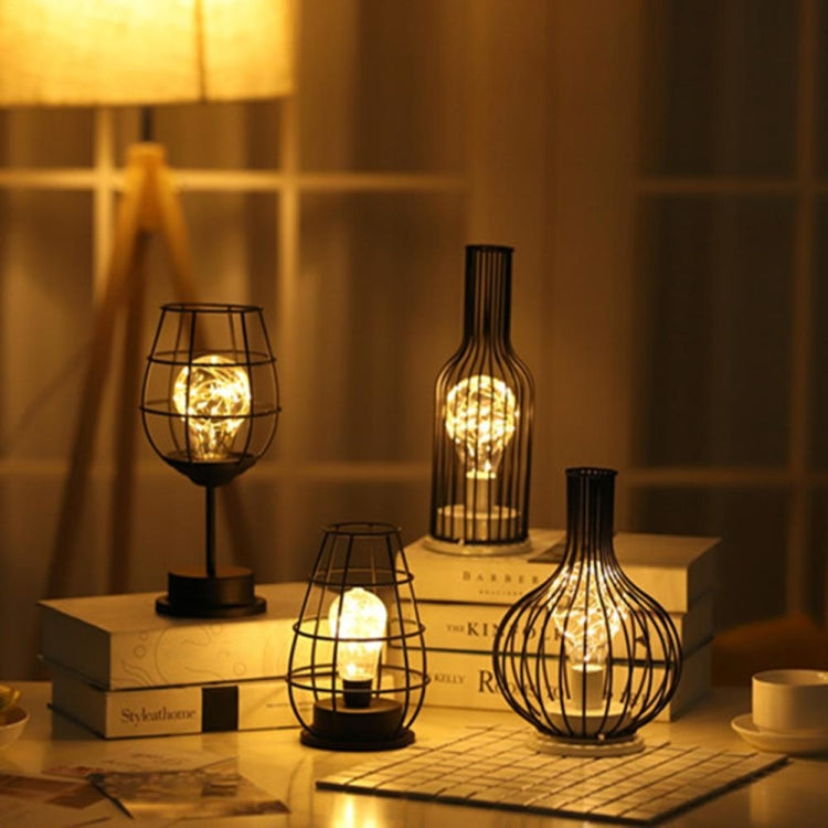 Retro Classic Iron Art LED Table Lamp Reading Lamp Night Light Bedroom Lamp Desk Lighting Home Decoration, Lampshade Style:Wake up Bottle - Night Lights by PMC TechLife | Online Shopping South Africa | PMC TechLife | Buy Now Pay Later Mobicred
